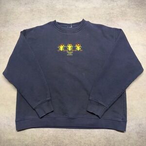 VTG Rainforest Cafe Orlando Adult Large Navy Blue Embroidered Frog Sweatshirt